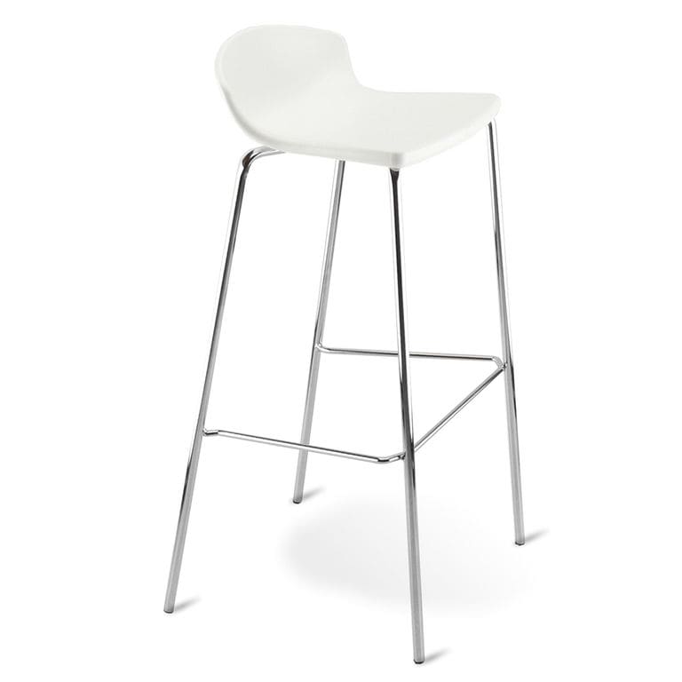 Contemporary bar chair EASY SOKOA chrome steel / plastic / contract