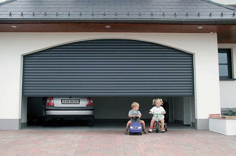 Sectional Garage Door Roll Up Aluminum Polyurethane Foam Vidok