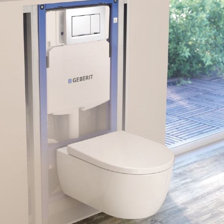 Wall-hung WC - ICON - GEBERIT - ceramic / rimless / home