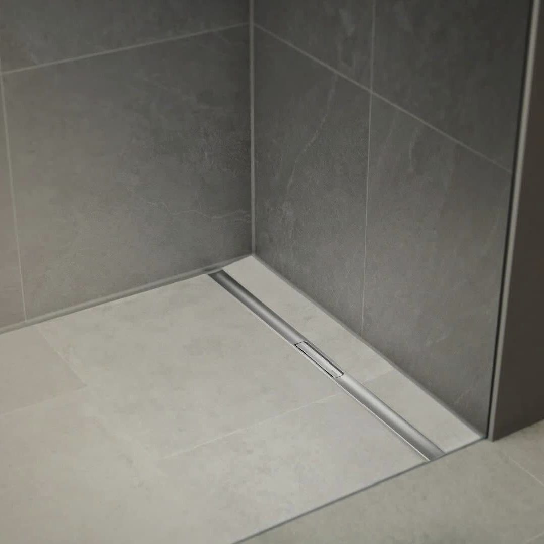 Stainless steel linear shower drain - CLEANLINE30 - GEBERIT - brushed ...
