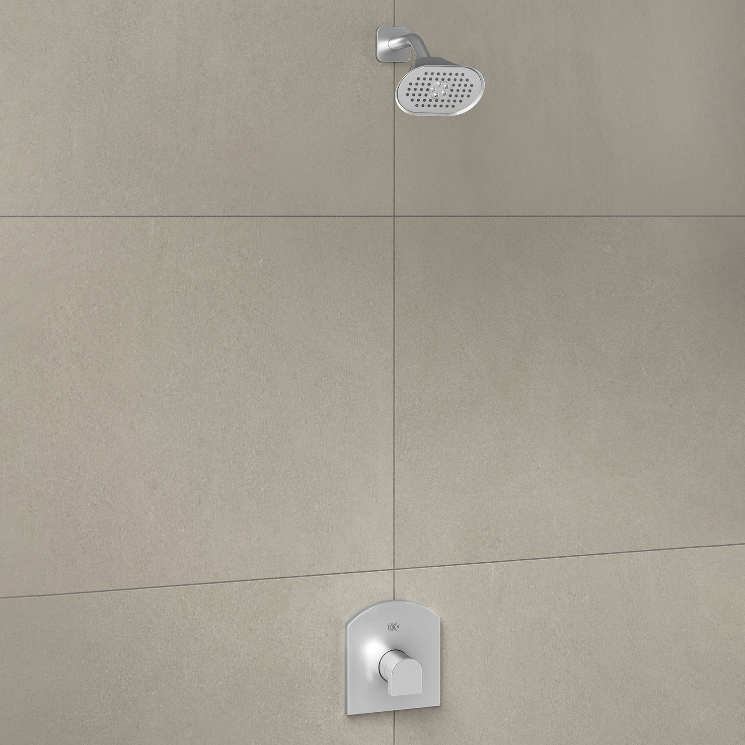 Wallmounted shower head D3510977C DXV oval / commercial