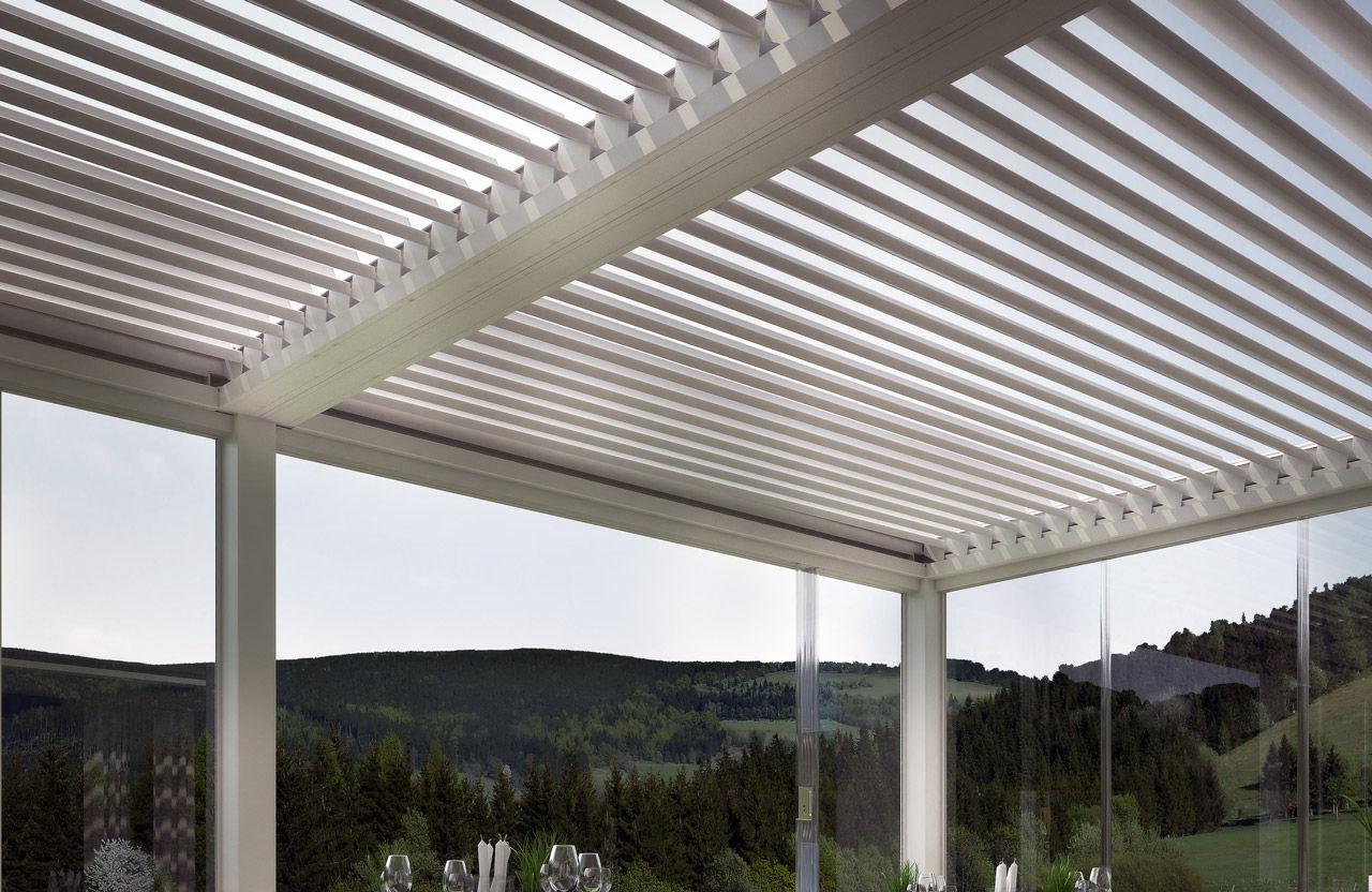 Wallmounted pergola BIOSHADE DIRELLO S.R.L aluminum / with