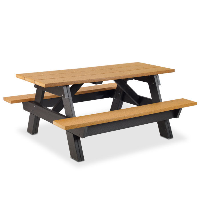 Contemporary Picnic Table Recycled Plastic Hexagonal For