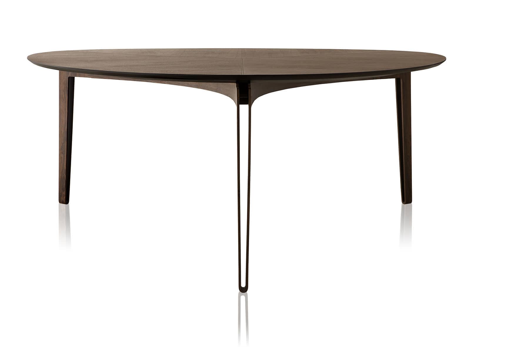 Contemporary table - BANK - SOLLOS - steel / steel base / triangular