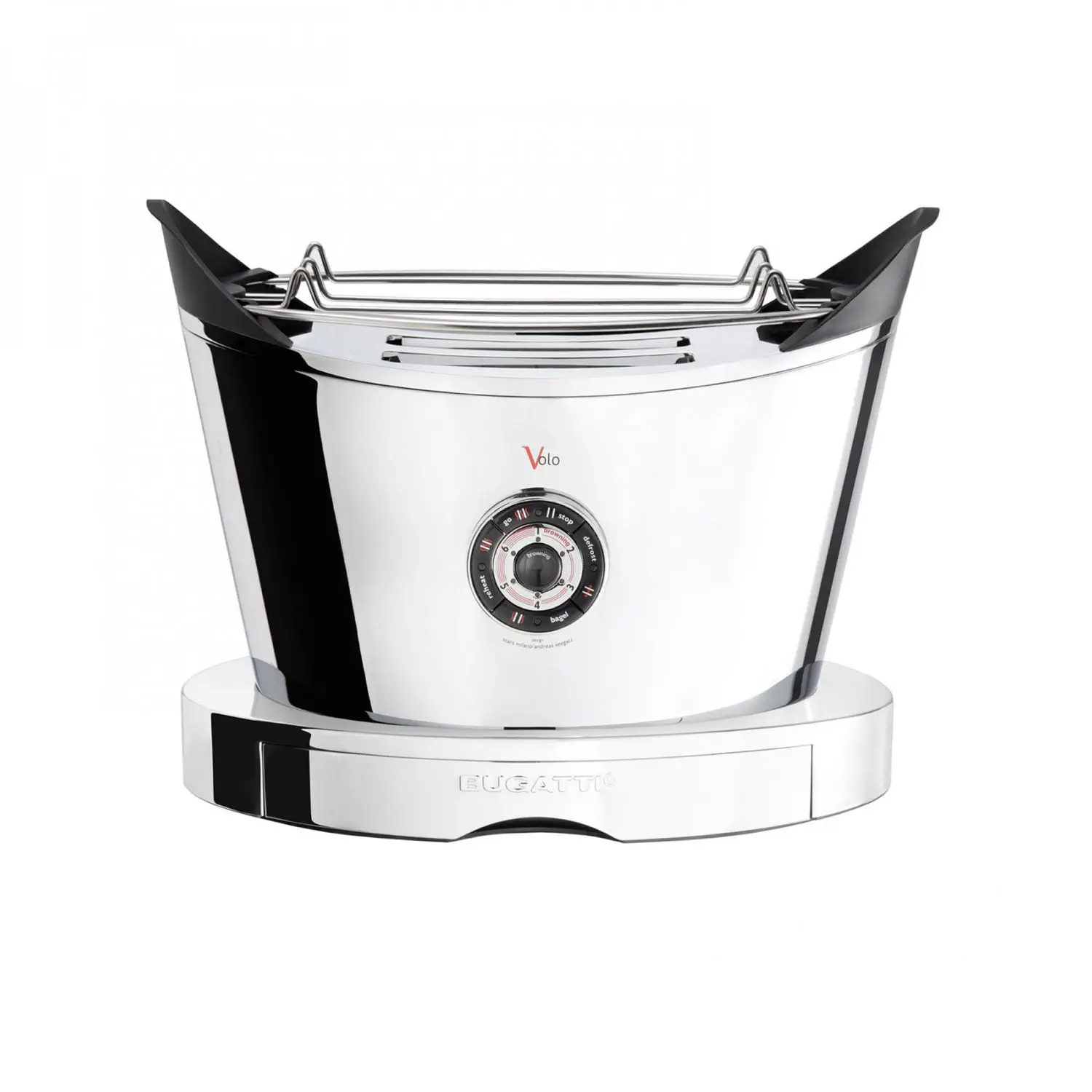 2-slice toaster - VOLO - CASA BUGATTI - black