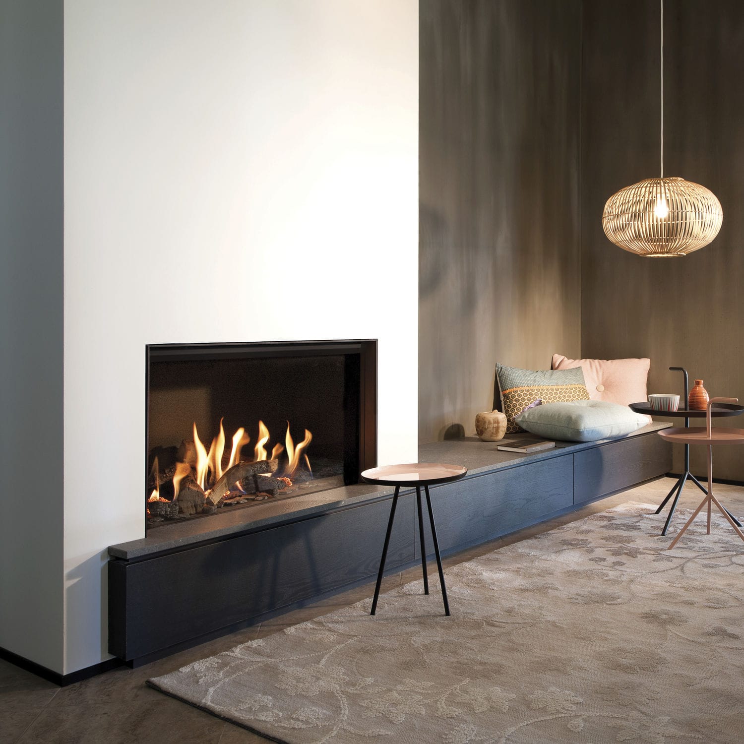 Gas Fireplace Contemporary Closed Hearth Central Eco Line