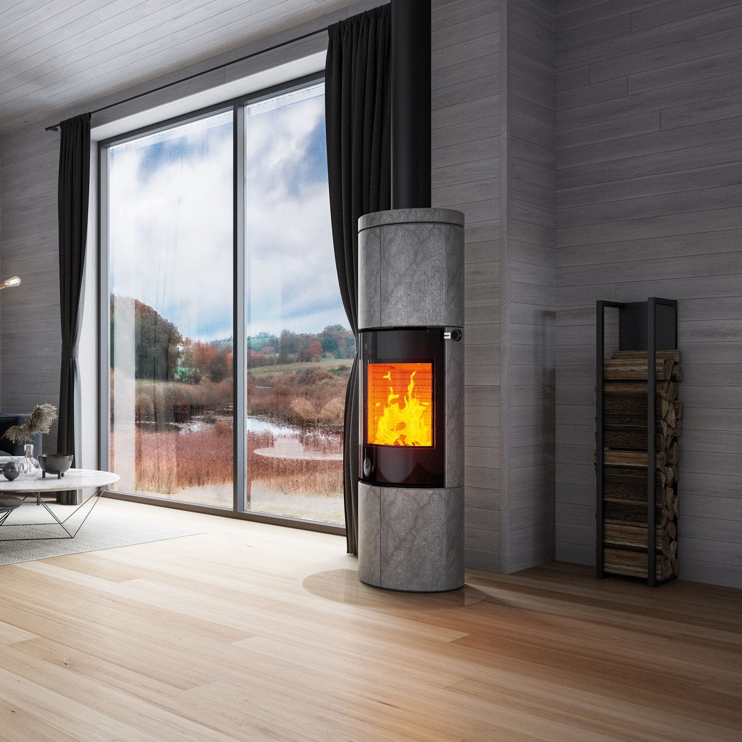 Wood heating stove JUNO 120/166 L Attika Feuer AG 5 kW...10 kW