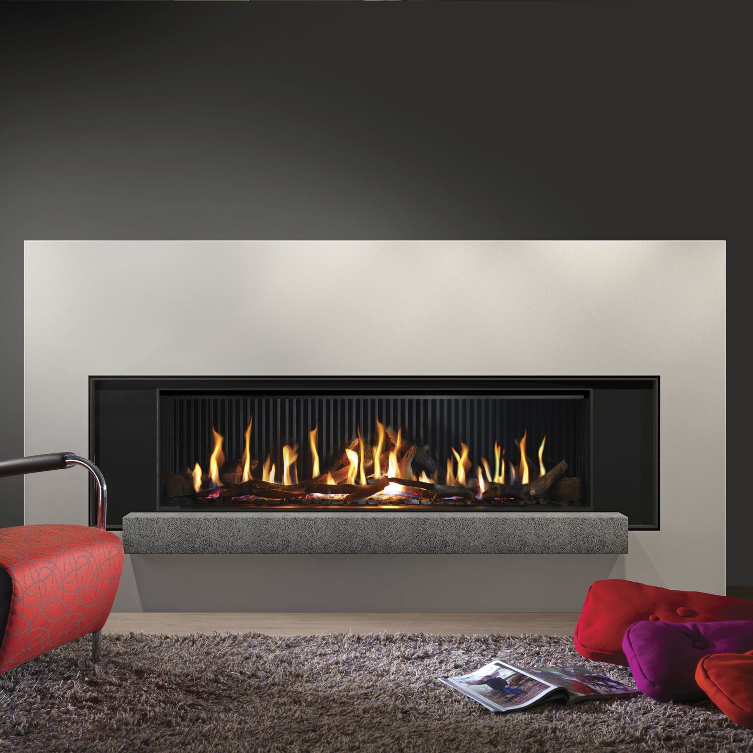 Gas fireplace - G160/41F - Attika Feuer AG - contemporary / wall ...