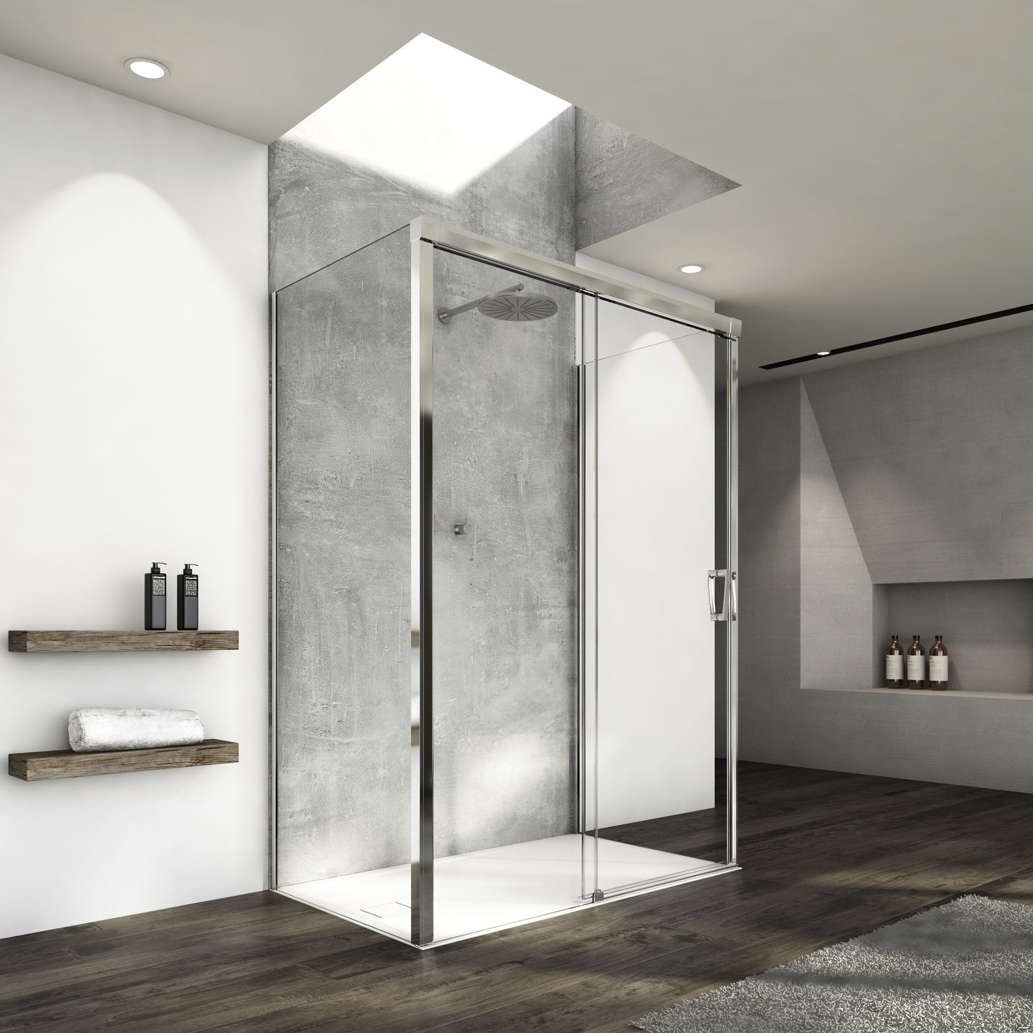 Sliding shower screen - CADURA CAS2 U-ASSEMBLY - Ronal - fixed ...