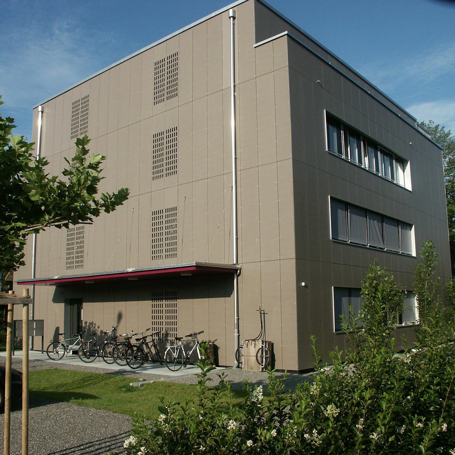 Ventilated Facade Cladding In Wood Fiber Smooth Panel