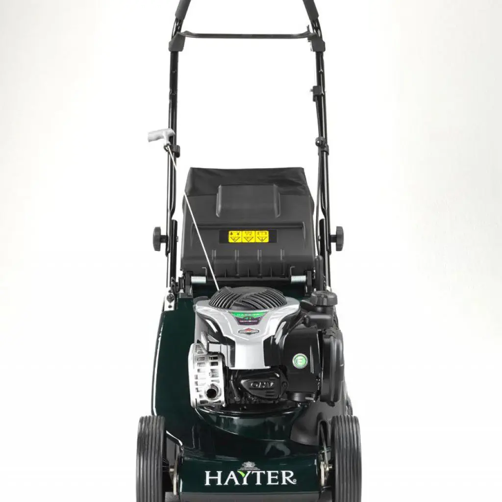 Walk behind lawn mower HARRIER 41 Hayter gasoline collecting