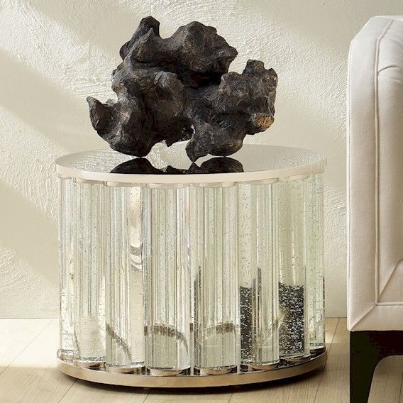 Contemporary coffee table MENLO Baker Furniture Co. nickel