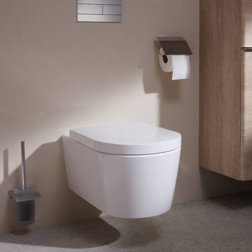 Wall-hung WC - 62025450 - hansgrohe - ceramic / rimless / home