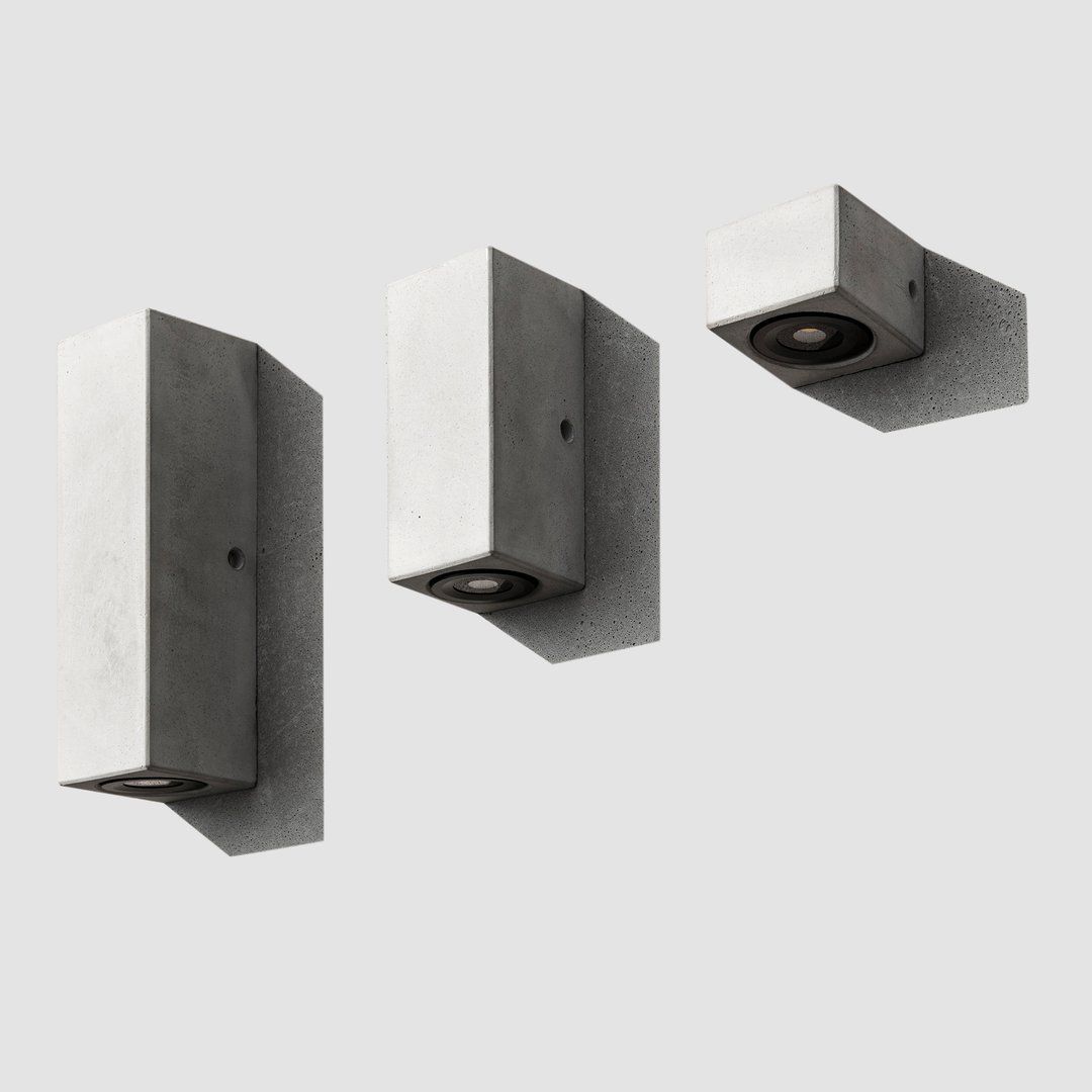 Contemporary wall light - D - BENTU DESIGN - indoor / aluminum / concrete