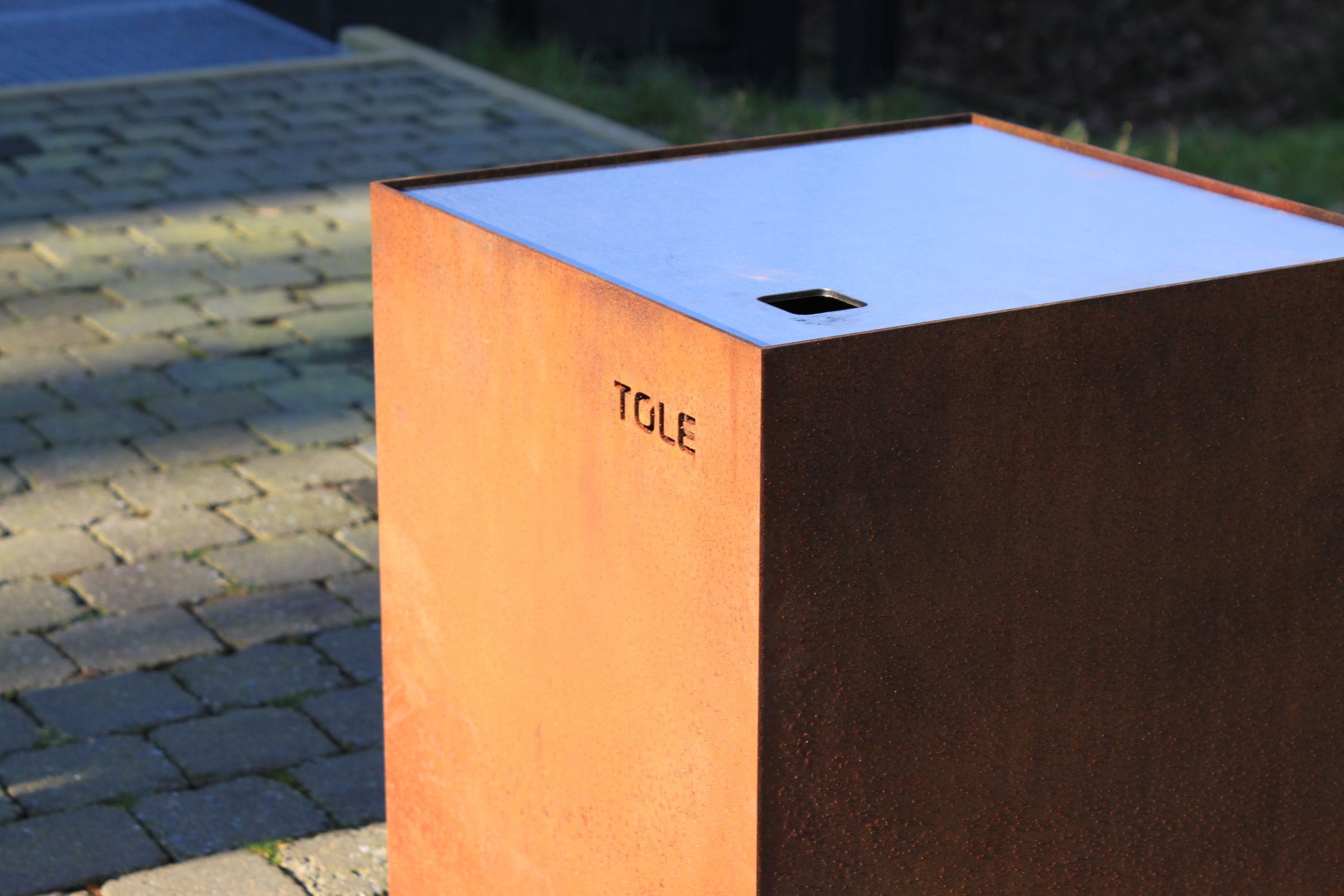 Wood Burning Fire Pit Cor Ten Steel Contemporary S35 Tole