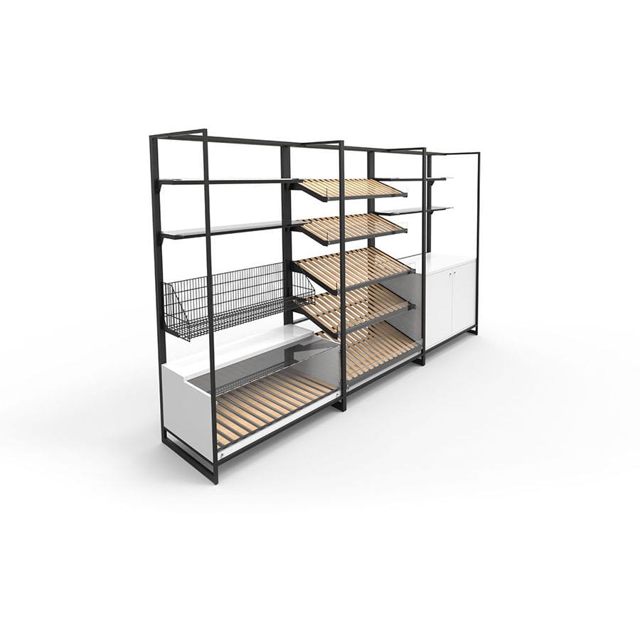 High shelf URBAN JORDAO contemporary / wood / LED