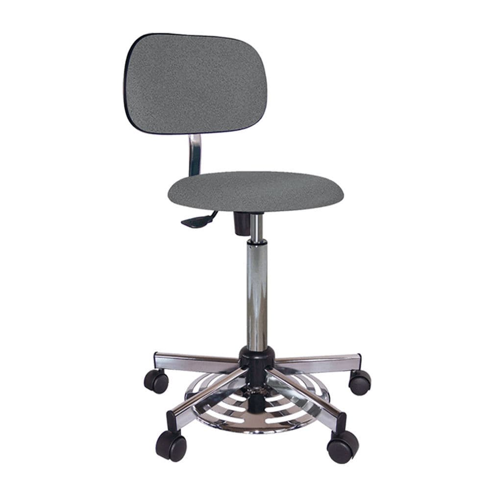 Contemporary task stool - GINKGO ECO - Navailles - PVC / chrome steel ...