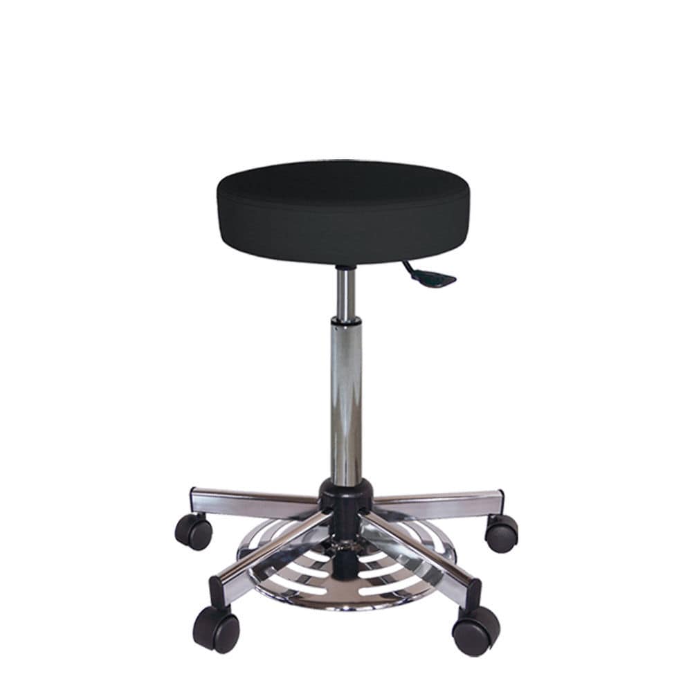 Contemporary task stool - GINKO - Navailles - PVC covering / chrome ...