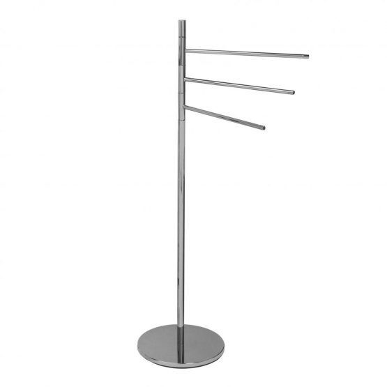 3bar towel rack Klomfar GmbH floorstanding / chromeplated brass