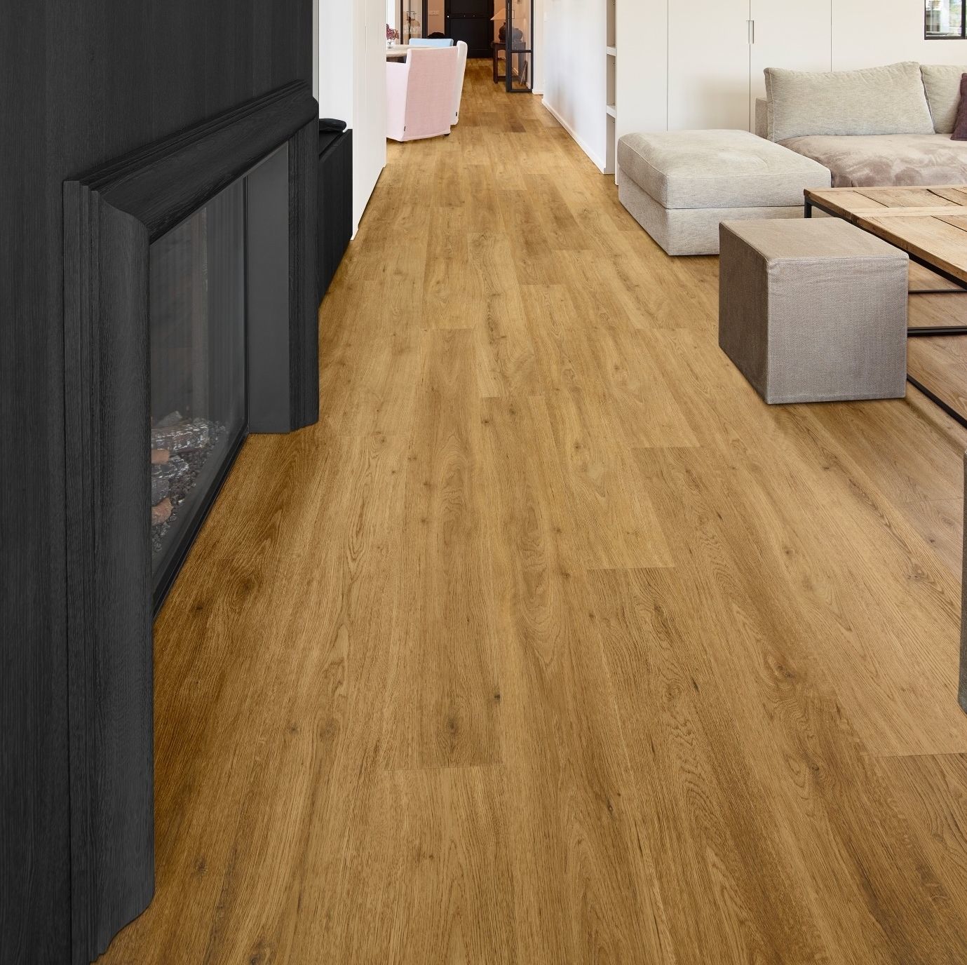 Engineered parquet floor lalegno boat deck / glued / strip