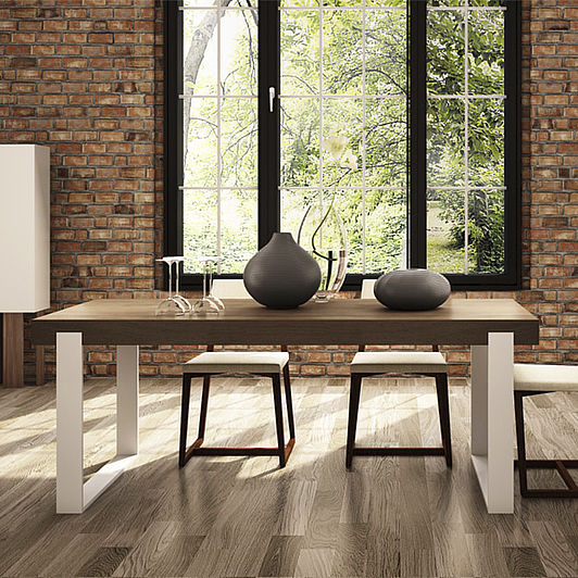 Contemporary dining table - FRAME - MILONI Deutschland - wooden ...