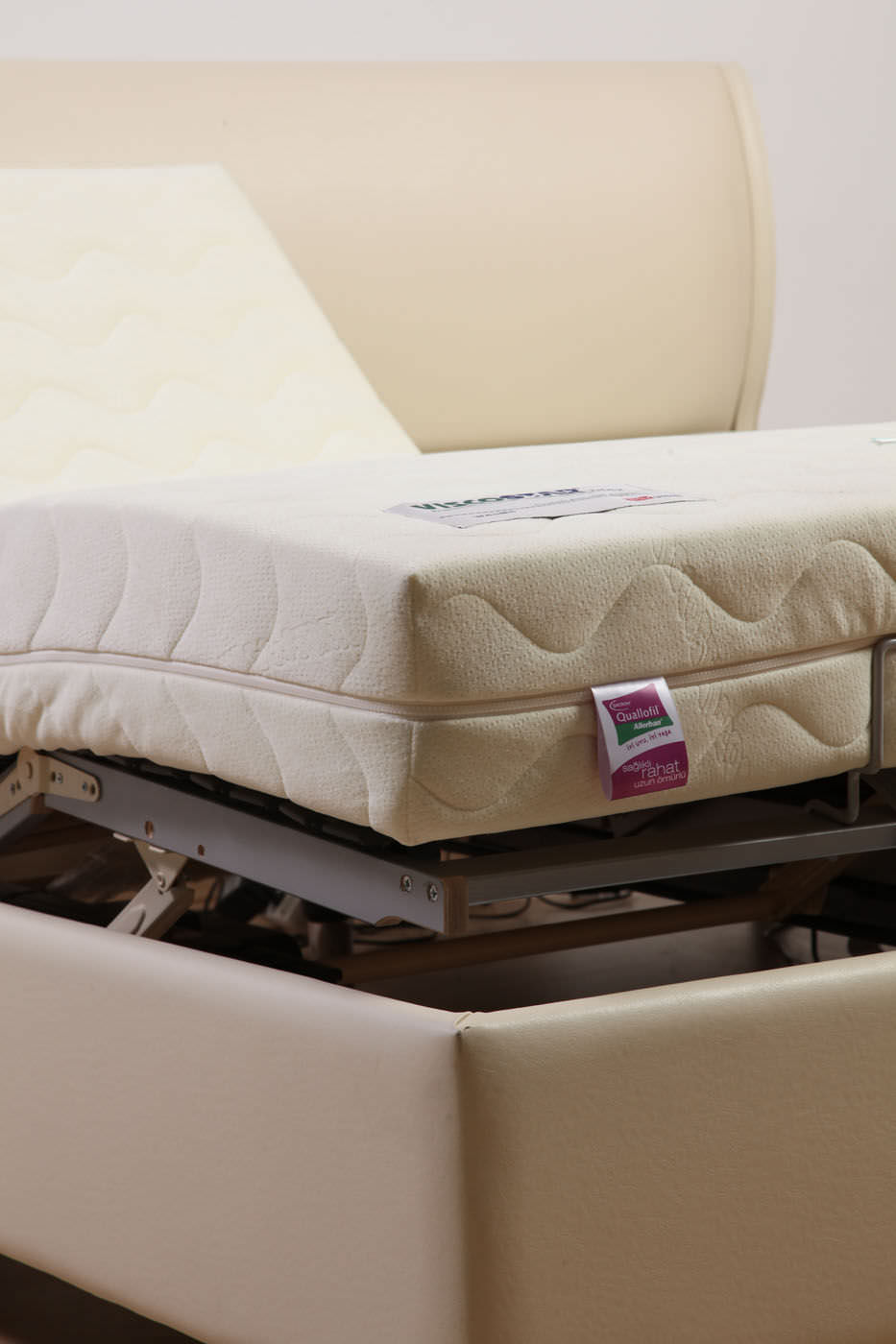 double mattress support motor driven bed set isbir slatted reclining