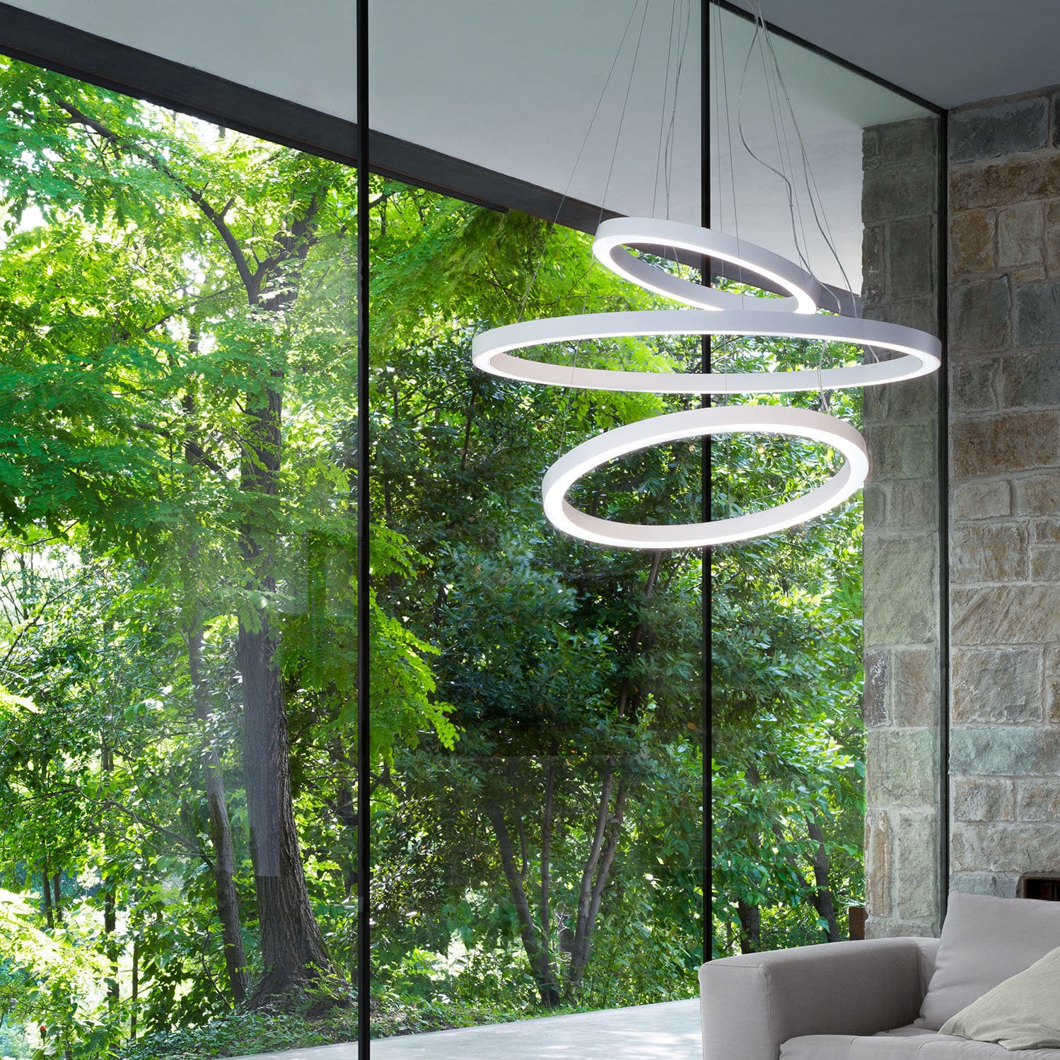 Hanging light fixture GAVIN OLEV S.r.l. LED / round / metal
