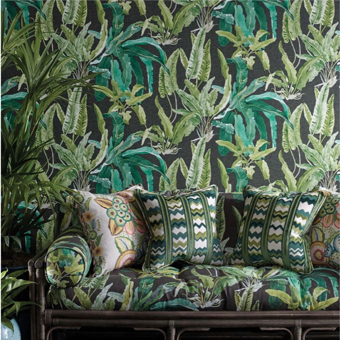 Contemporary wallpaper - ASHDOWN : BENMORE - Nina Campbell - linen ...