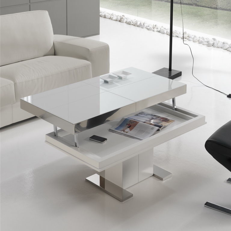 Contemporary coffee table - INTEMPO - Indesan - glass / wooden / ceramic