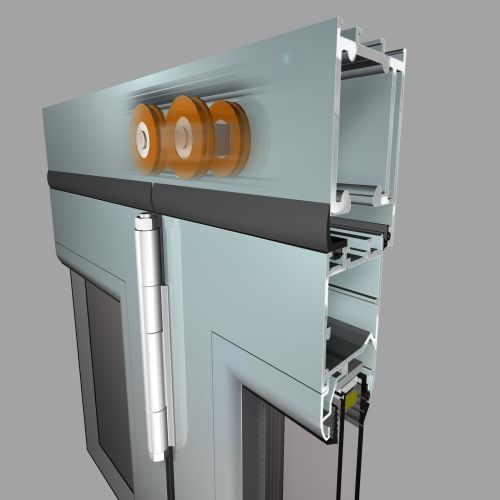 Aluminum door profile - EL 8200 FLEXI - Elvial - thermally-insulated