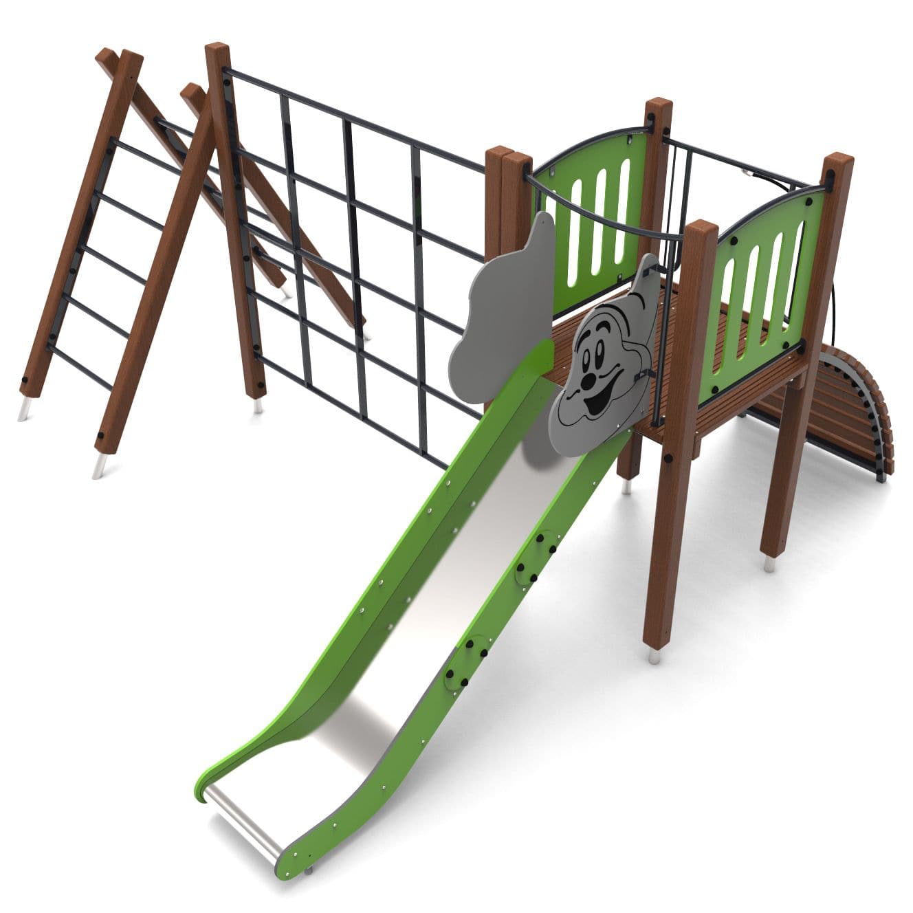 Playground play structure GAP01 Free Kids s.c. wooden / HDPE / HPL