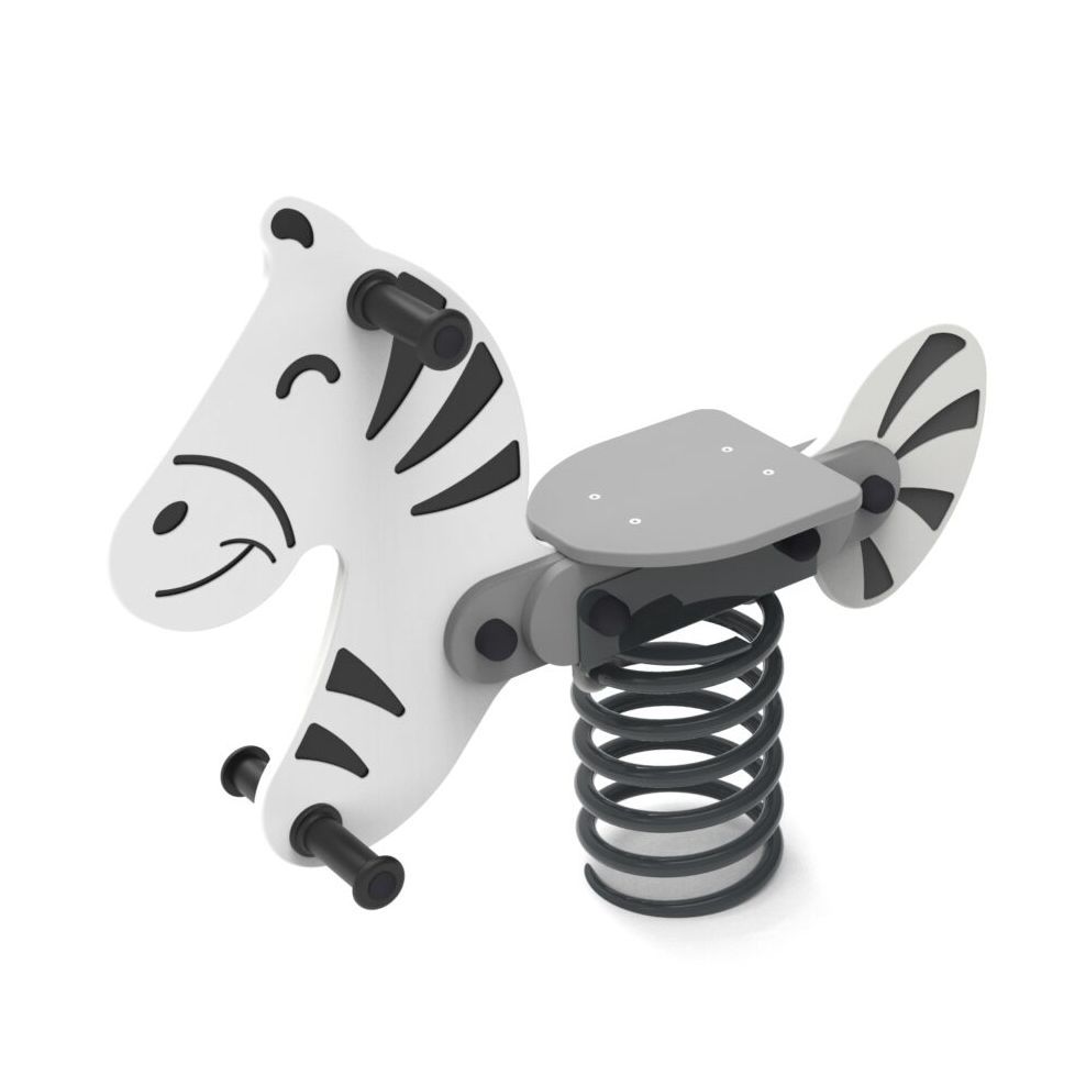 Soft Rocking Zebra Plywood spring rocker - ZEBRA - Free Kids s.c. - animal / 1-seat