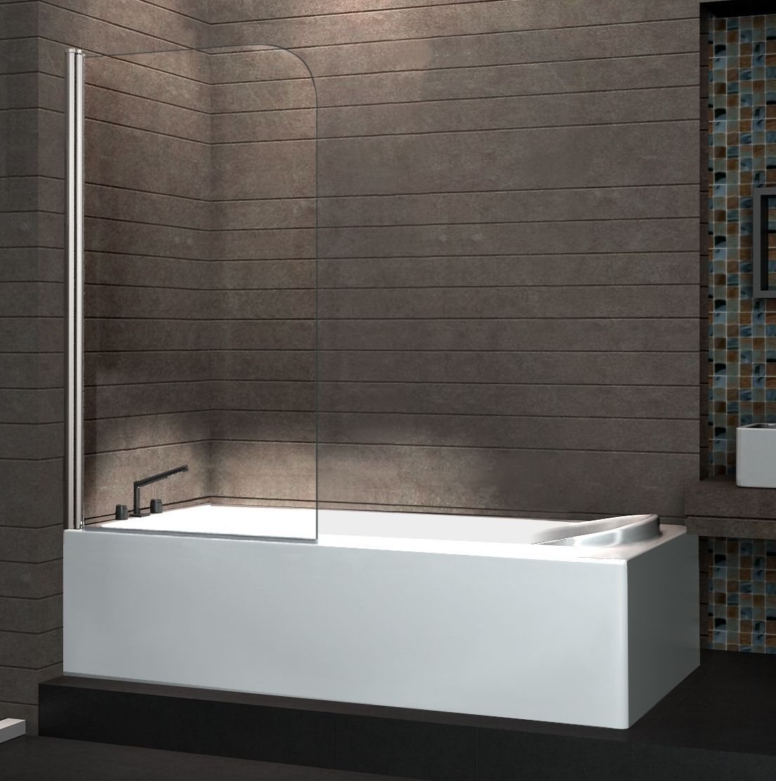 Fixed bath screen AIR Usluga Glass