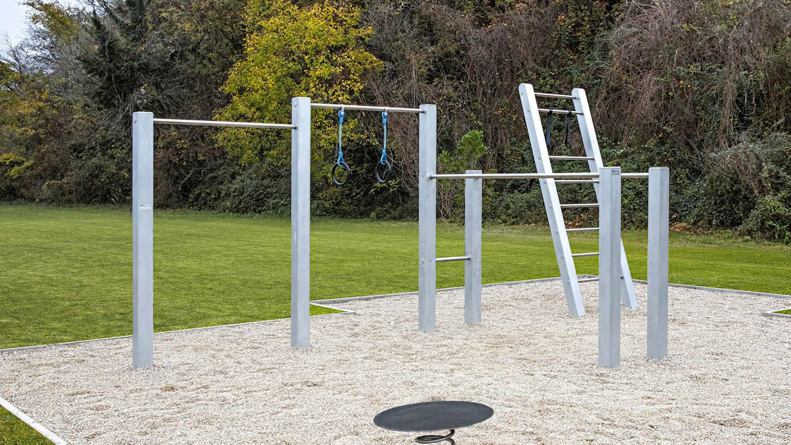 Outdoor fitness bar HORIZONTAL WITH RINGS Kreal