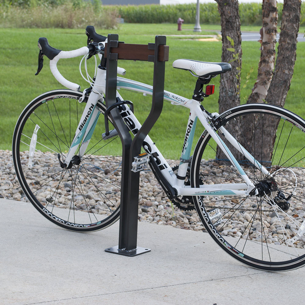 Floormounted bike rack STOUT™ Madrax galvanised steel / powder