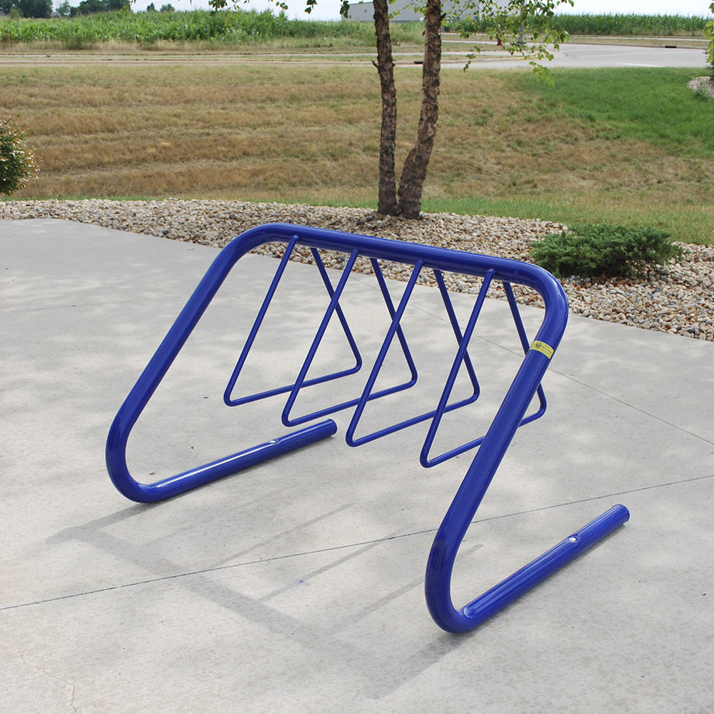 Floor-mounted bike rack - TRITON™ - Madrax - galvanised steel / powder ...