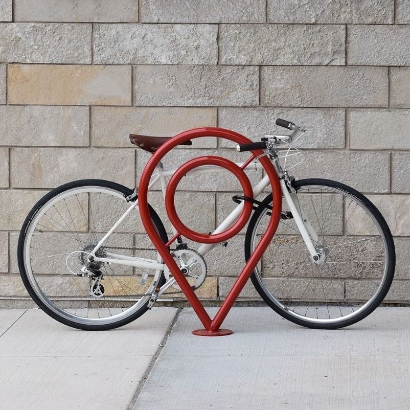 Floor-mounted bike rack - Pin - Madrax - steel / powder-coated steel ...