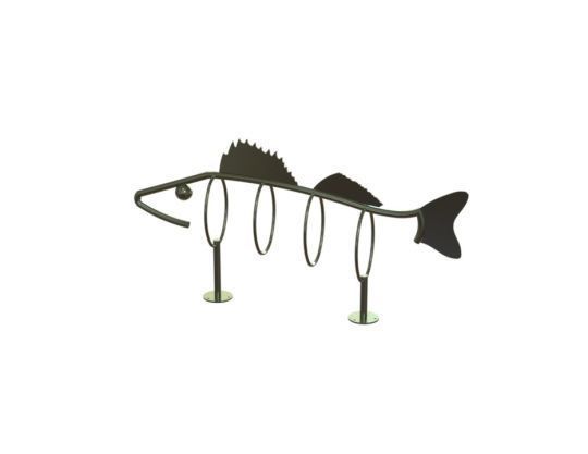 Floor-mounted bike rack - Walleye - Madrax - outdoor / powder-coated steel