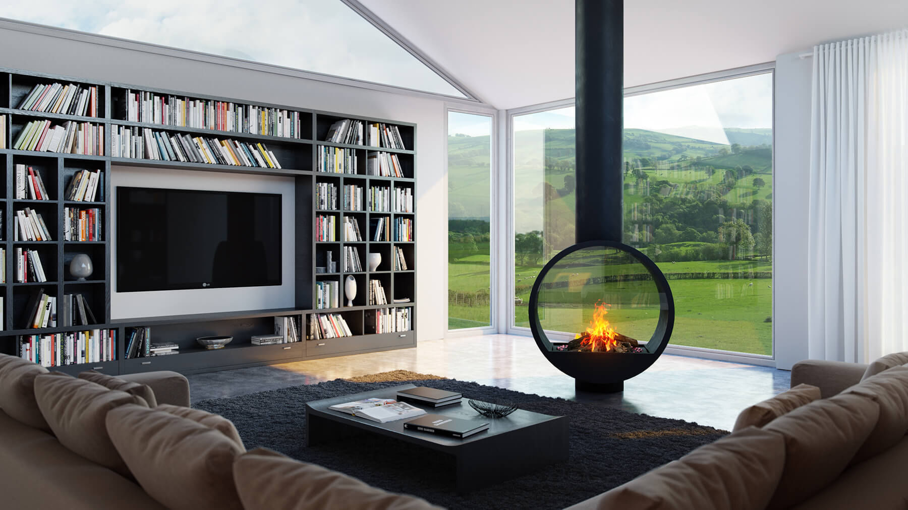 Bioethanol Fireplace 997 Modus Fireplaces Gas Wood Burning Contemporary