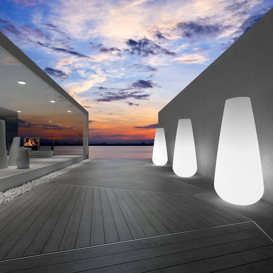 Contemporary light column MILOS GreenDesign polyethylene / outdoor