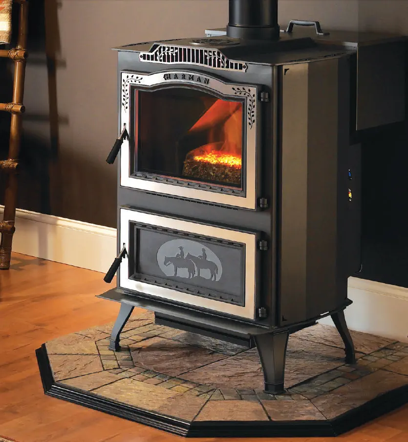 Charcoal heating stove - SUPER MAGNUM STOKER - Harman Stoves - traditional  / metal
