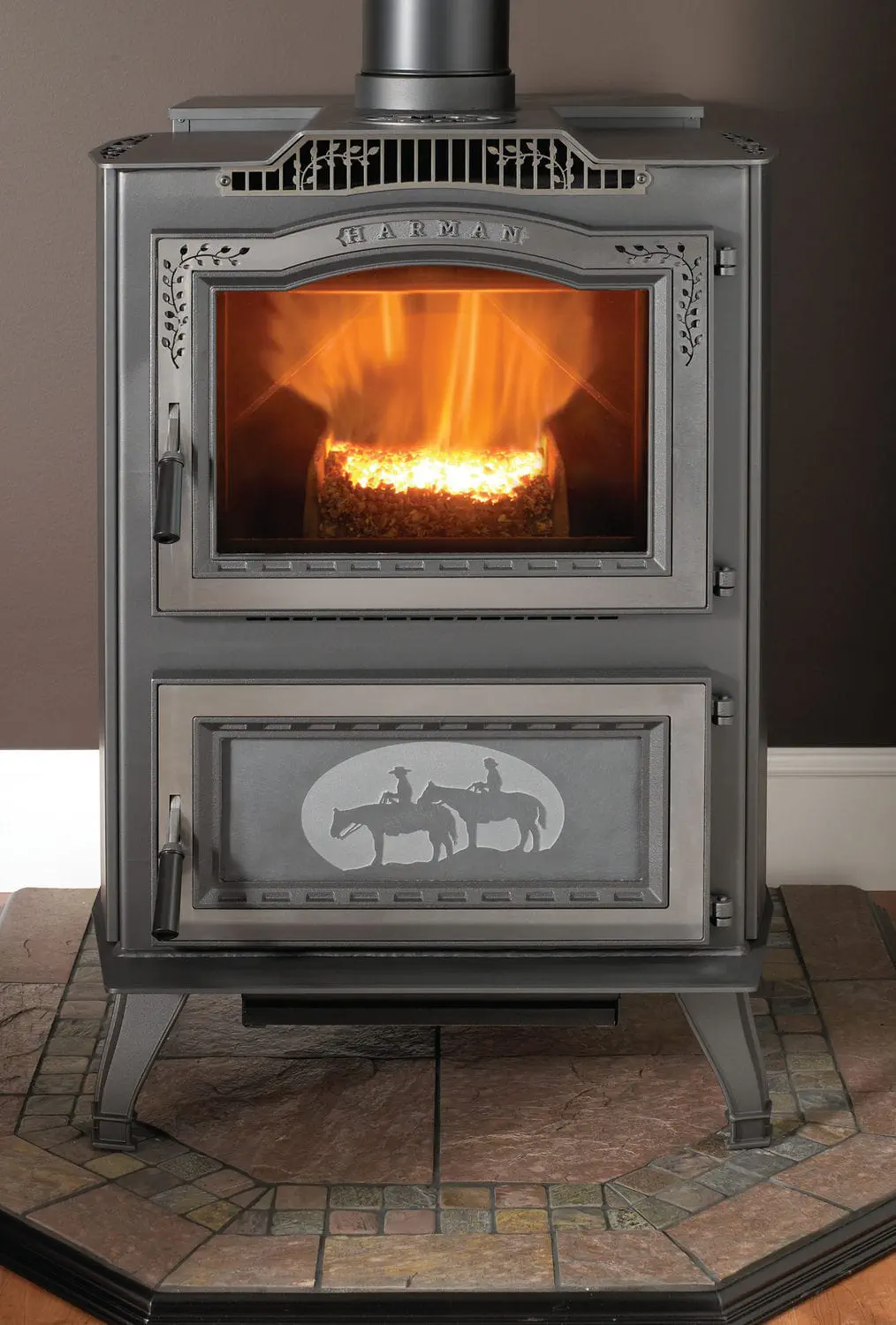 Charcoal heating stove - SUPER MAGNUM STOKER - Harman Stoves - traditional  / metal