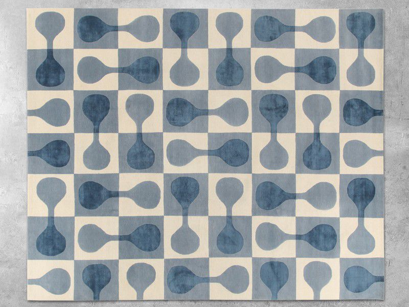 Contemporary rug - SORRENTO - AMINI - geometric / Tibetan wool / silk