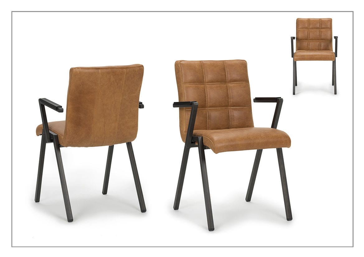 Contemporary armchair WELLINGTON Unik leather / fabric / with