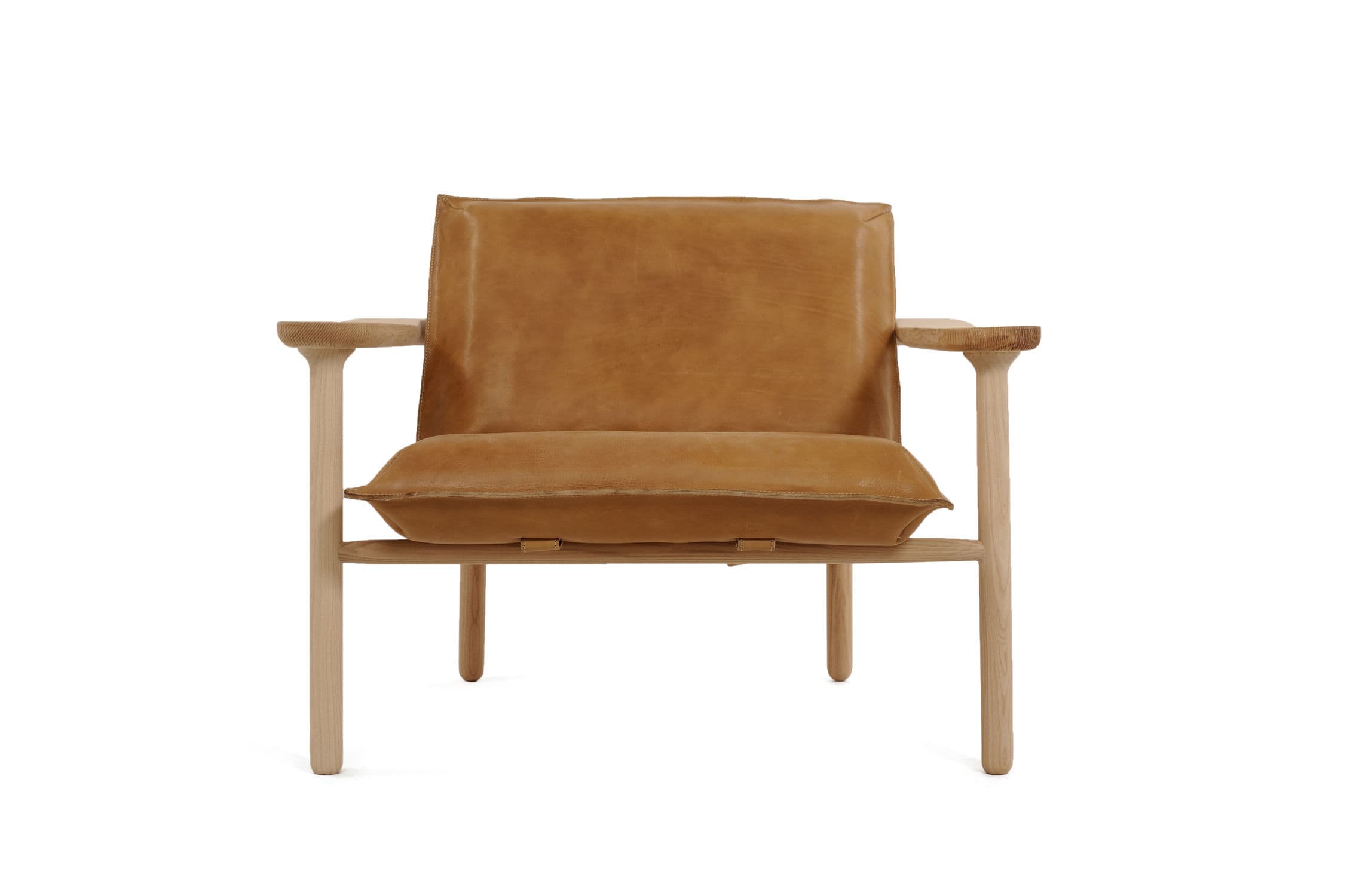 Scandinavian design armchair IGMAN Zanat fabric / leather / oak