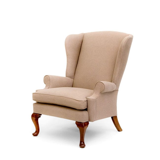 Traditional armchair BRISTOL Larforma leather / fabric / wing