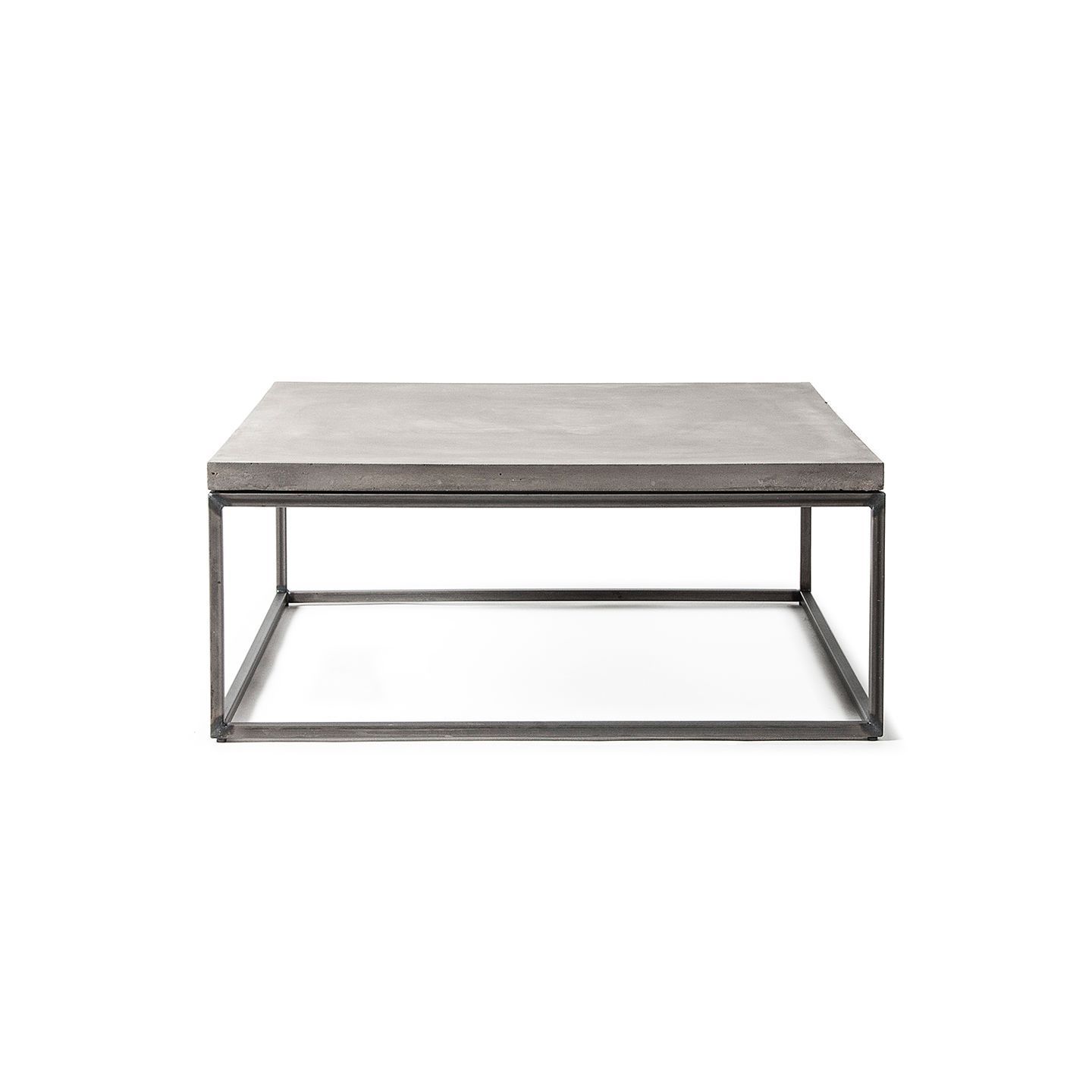 Contemporary Coffee Table Metal Concrete Square Contemporary Coffee Table Metal