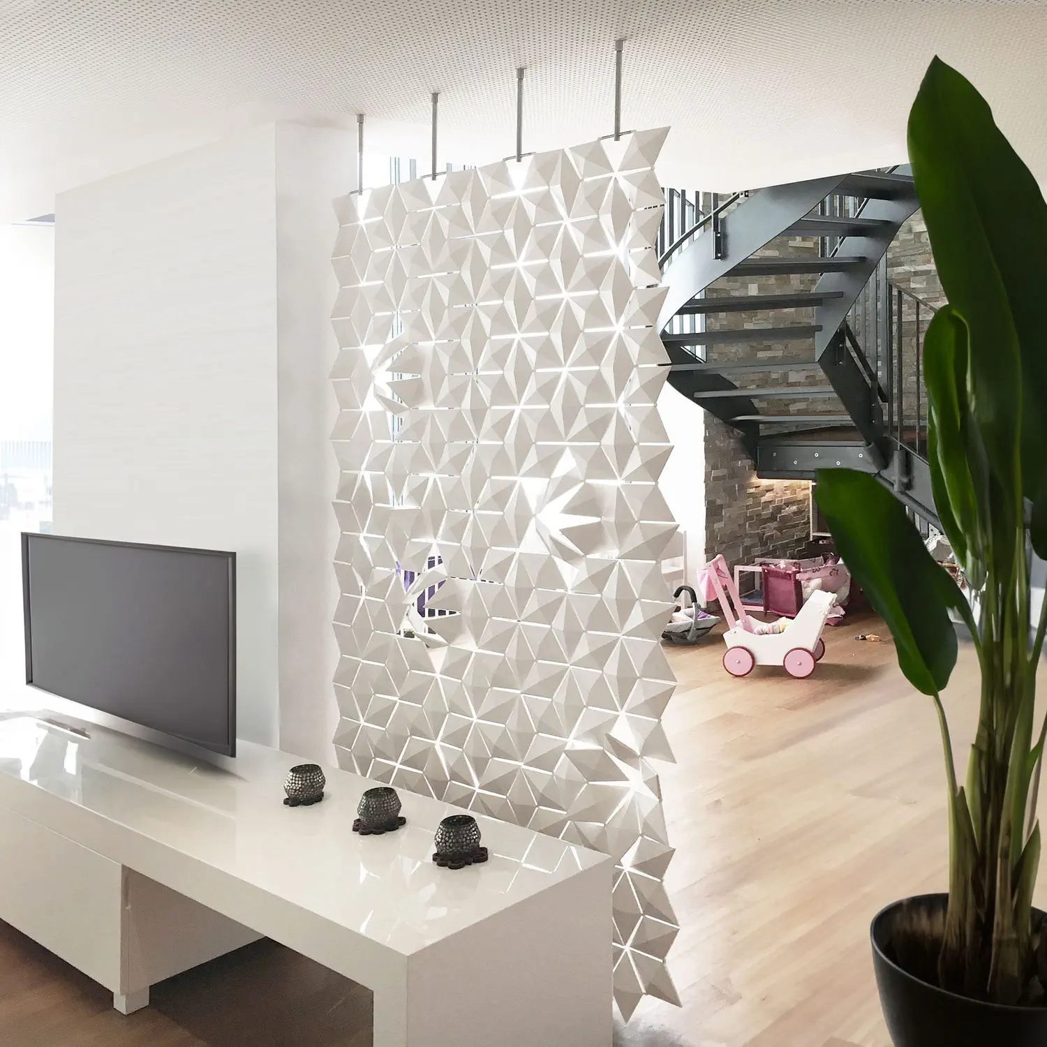 Aluminum room divider - Facet 136 x 226 - Bloomming