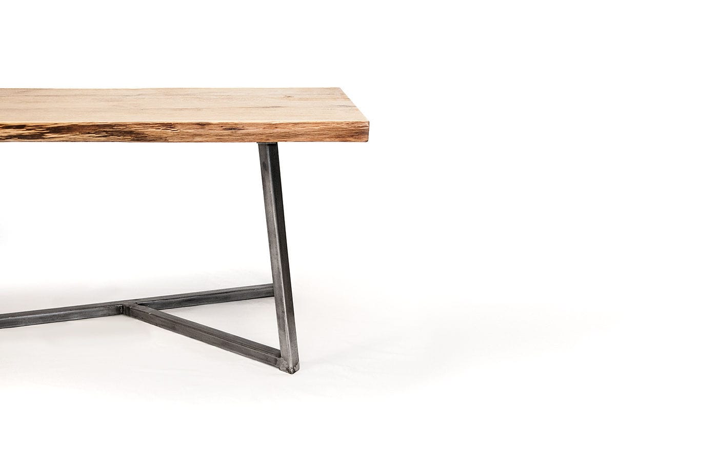 Contemporary Dining Table Oak Steel Rectangular Nutsandwoods Contemporary Dining Table Oak Steel Rectangular