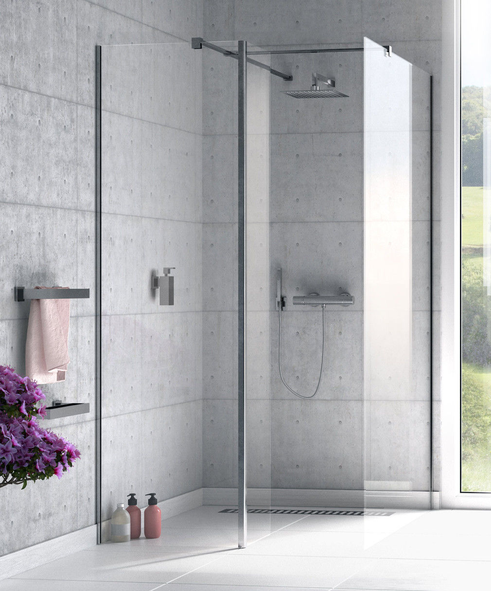 Fixed shower screen - ORIGIN WALK IN: 11915 SERIES - Aqualux Bathroom ...